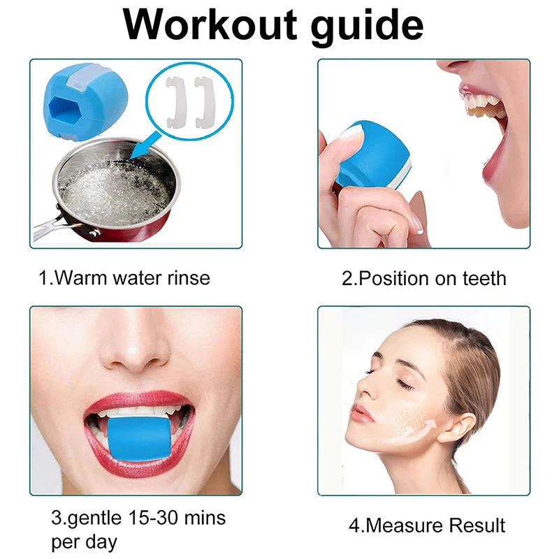 Silica Gel Face Fitness Ball Jaw Exerciser Facial Toner Reduce Double Chin Relax Ball Gym Fitness Training Jawline Simulator