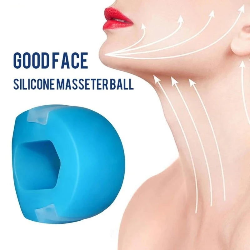 Silica Gel Face Fitness Ball Jaw Exerciser Facial Toner Reduce Double Chin Relax Ball Gym Fitness Training Jawline Simulator