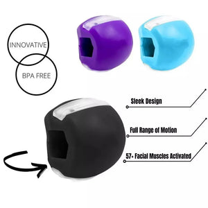 Silica Gel Face Fitness Ball Jaw Exerciser Facial Toner Reduce Double Chin Relax Ball Gym Fitness Training Jawline Simulator