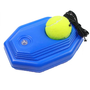 Single Tennis Trainer Heavy Duty Base With Elastic Rope Ball Outdoor Practice Self-Duty Rebound Sparring Device For Tennis Lover