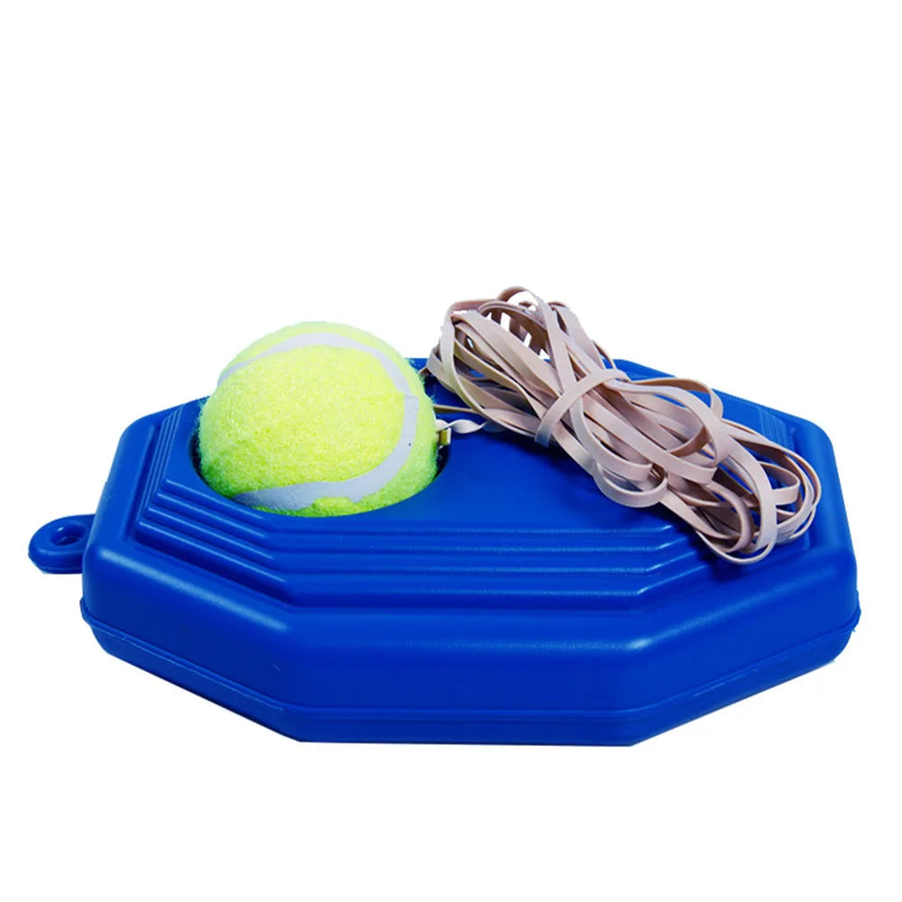 Single Tennis Trainer Heavy Duty Base With Elastic Rope Ball Outdoor Practice Self-Duty Rebound Sparring Device For Tennis Lover