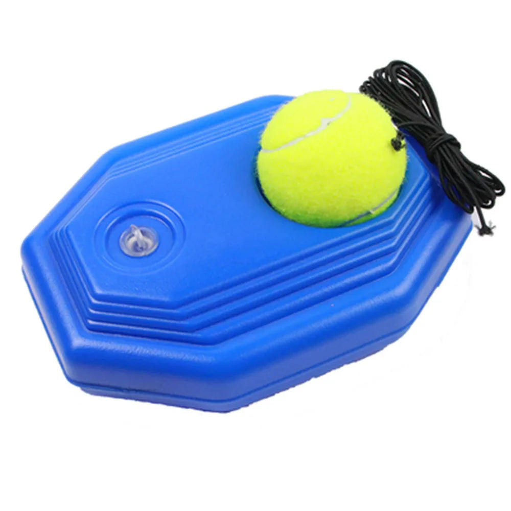 Single Tennis Trainer Heavy Duty Base With Elastic Rope Ball Outdoor Practice Self-Duty Rebound Sparring Device For Tennis Lover