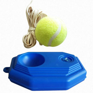 Single Tennis Trainer Heavy Duty Base With Elastic Rope Ball Outdoor Practice Self-Duty Rebound Sparring Device For Tennis Lover