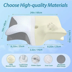 Sleep Memory Pillow Slow Rebound Comfort Memory Foam Sleeping Pillow Cervical Orthopaedic Massage Bed Pillow