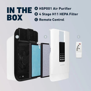 Smart Air Purifiers for Home, Large Room - HSP001 - True HEPA Air Purifier, Cleaner & Filter for Allergies, Smoke,