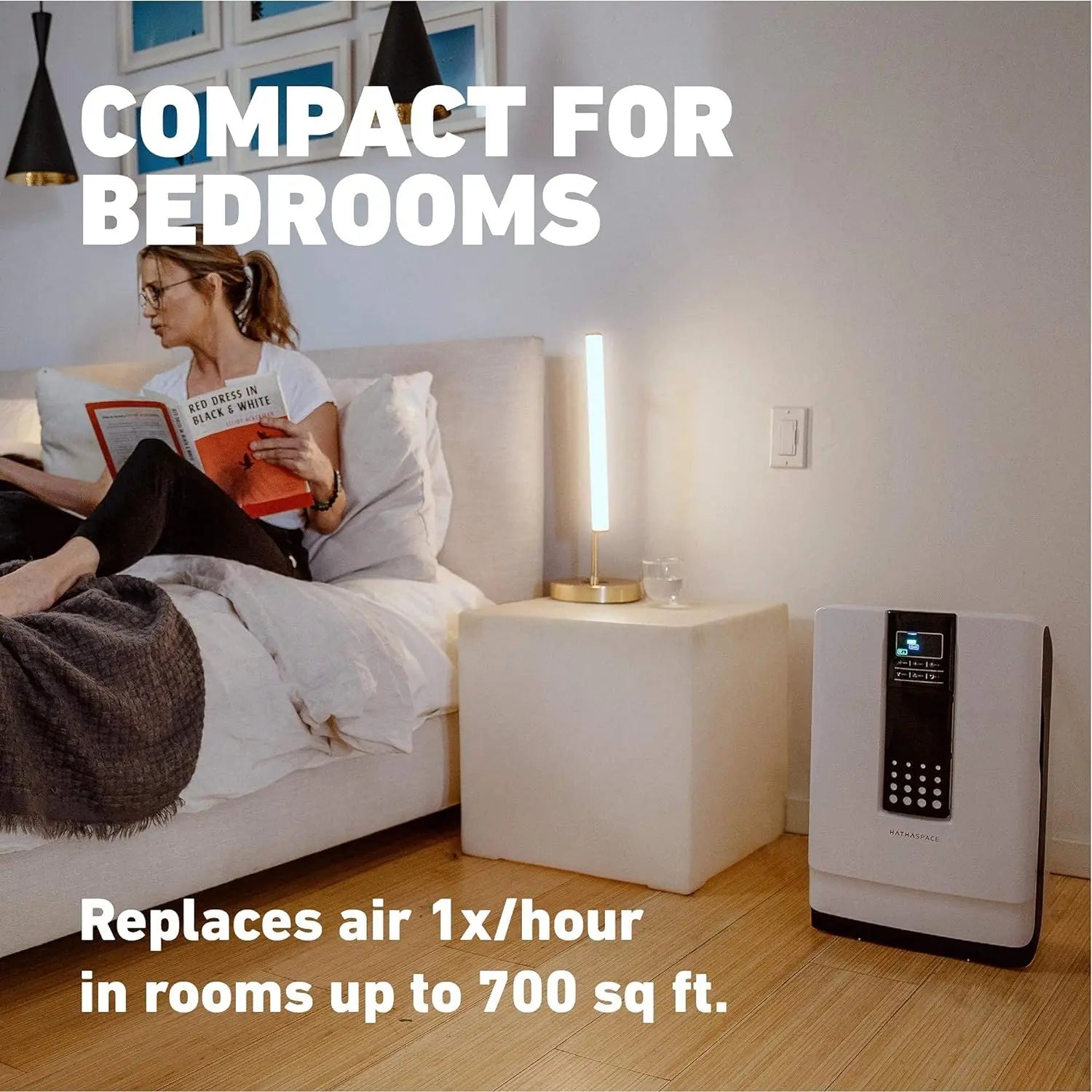 Smart Air Purifiers for Home, Large Room - HSP001 - True HEPA Air Purifier, Cleaner & Filter for Allergies, Smoke,