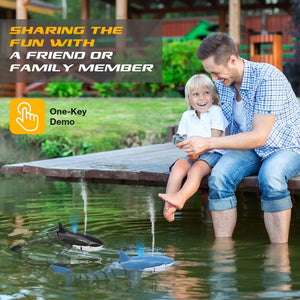 Smart Rc Shark whale Spray Water Toy Remote Controlled Boat ship Submarine Robots Fish Electric Toys for Kids Boys baby Children