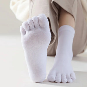 Socks with Fingers Men Fashion Sweat-absorbing Men's Breathable Sweat Toe Socks Comfortable Cotton Elastic Sports Business Sock