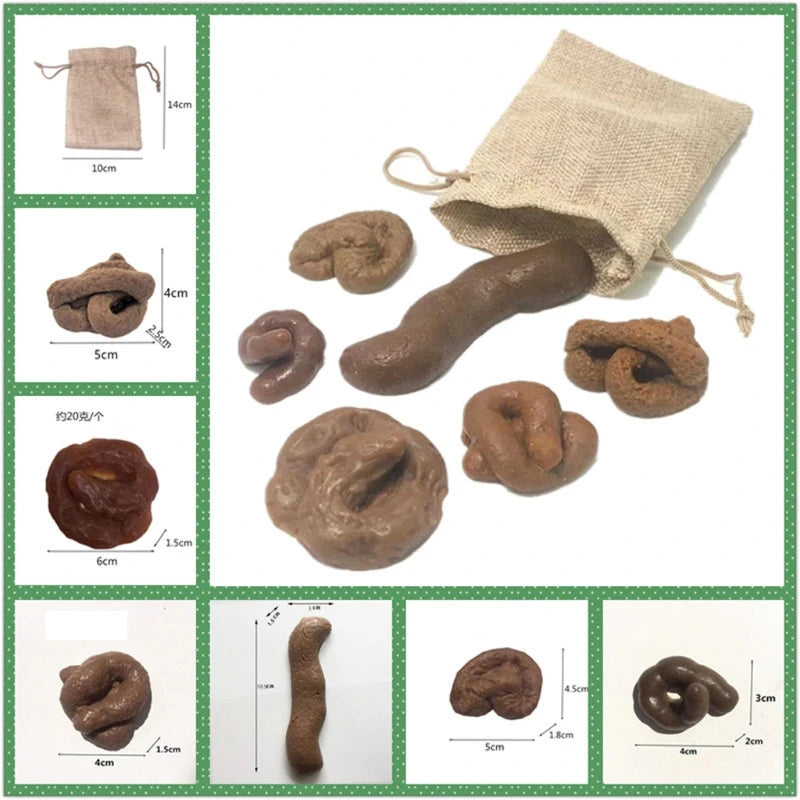 Soft Fake Poop Feces Pranks Toys Gag Gift Realistic Mischief Novelty Toys for Joke Trick Halloween April Fool’s Day Party