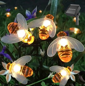 Solar Bees Lights Led Solar Outdoor Lights Waterproof Honey Bees Decor Garden Solar Outdoor Light for Wedding Garden Decoration