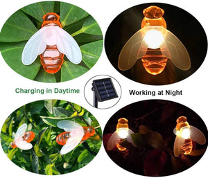 Solar Bees Lights Led Solar Outdoor Lights Waterproof Honey Bees Decor Garden Solar Outdoor Light for Wedding Garden Decoration