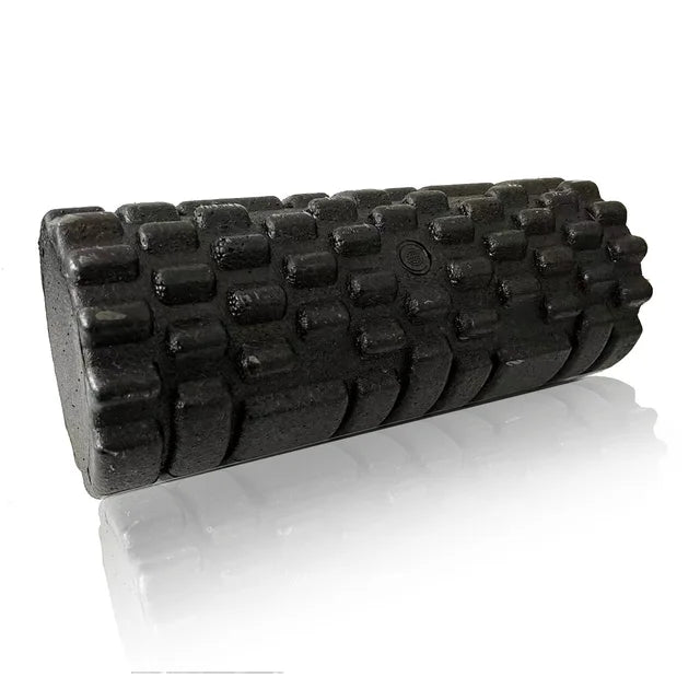 Solid Color Foam Roller With Grooves Massage Point Yoga Roller Pilates Massage Roller Fitness Gym Exercise Relaxing Muscle 33cm