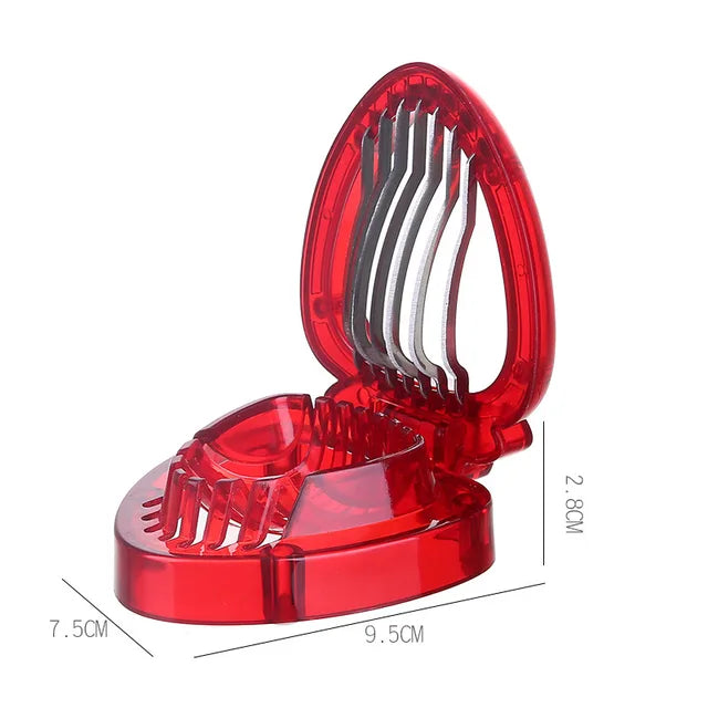 Strawberry Slicer Cutter Strawberry Corer Strawberry Huller Fruit Leaf Stem Remover Salad Cake Egg Tools Kitchen Accessories