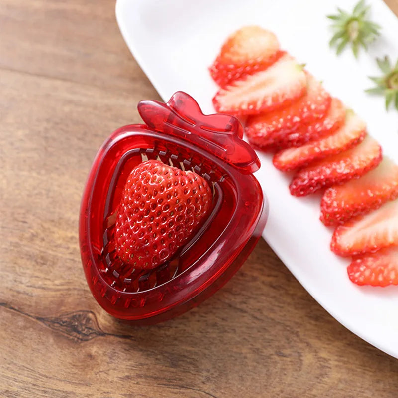 Strawberry Slicer Cutter Strawberry Corer Strawberry Huller Fruit Leaf Stem Remover Salad Cake Egg Tools Kitchen Accessories