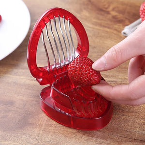 Strawberry Slicer Cutter Strawberry Corer Strawberry Huller Fruit Leaf Stem Remover Salad Cake Egg Tools Kitchen Accessories