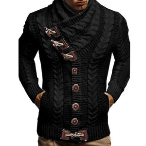 Stylish Men Sweater Long Sleeve Streetwear Super Soft Knitting High Collar Sweater Cardigan Sweater