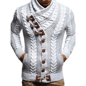 Stylish Men Sweater Long Sleeve Streetwear Super Soft Knitting High Collar Sweater Cardigan Sweater