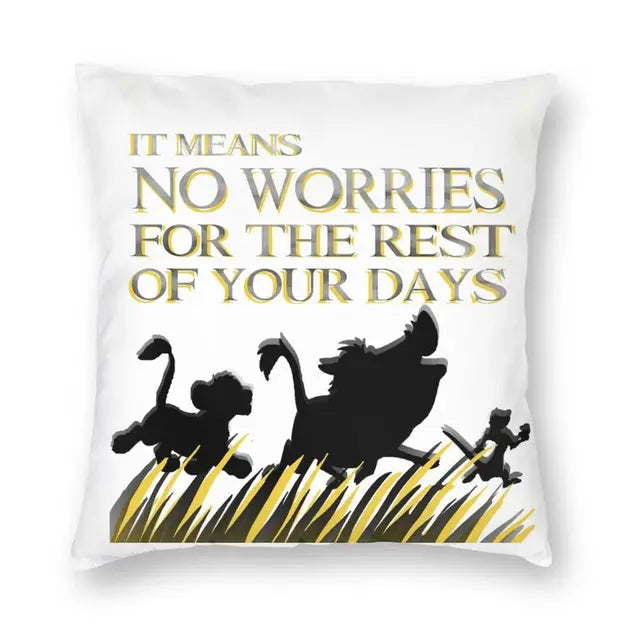 The Lion King Simba And Mufasa Throw Pillow Covers Home Decor Neon Colors Hakuna Matata Cartoon Movie Cushion Cover Pillowcase