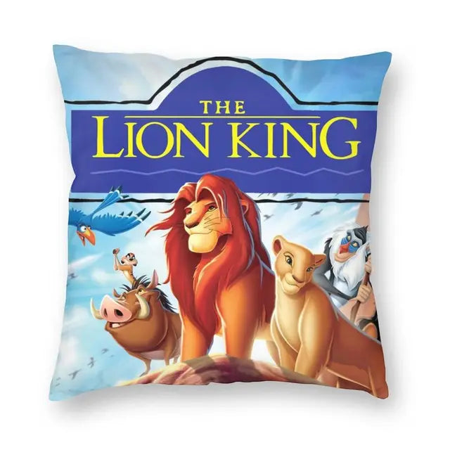 The Lion King Simba And Mufasa Throw Pillow Covers Home Decor Neon Colors Hakuna Matata Cartoon Movie Cushion Cover Pillowcase
