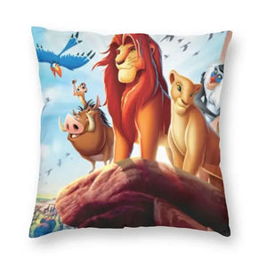 The Lion King Simba And Mufasa Throw Pillow Covers Home Decor Neon Colors Hakuna Matata Cartoon Movie Cushion Cover Pillowcase