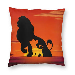 The Lion King Simba And Mufasa Throw Pillow Covers Home Decor Neon Colors Hakuna Matata Cartoon Movie Cushion Cover Pillowcase
