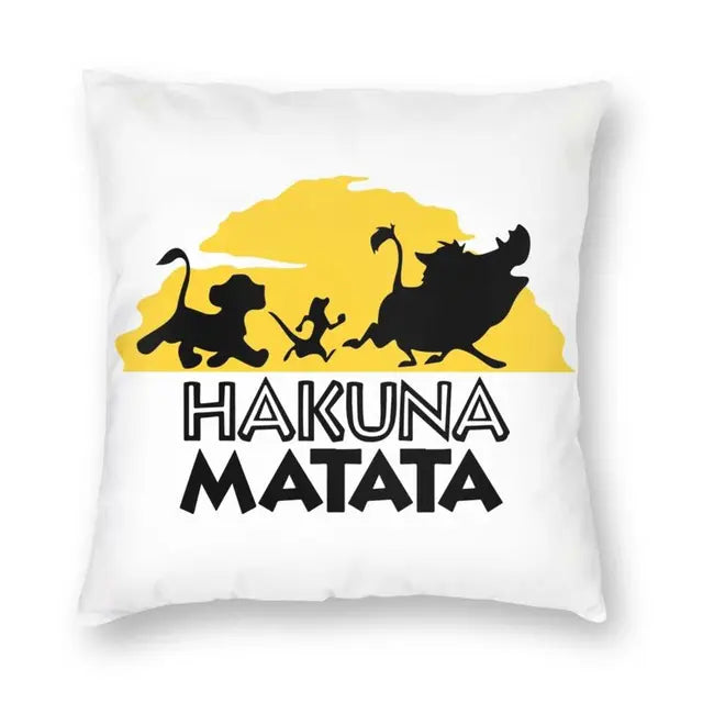 The Lion King Simba And Mufasa Throw Pillow Covers Home Decor Neon Colors Hakuna Matata Cartoon Movie Cushion Cover Pillowcase