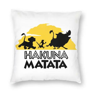 The Lion King Simba And Mufasa Throw Pillow Covers Home Decor Neon Colors Hakuna Matata Cartoon Movie Cushion Cover Pillowcase