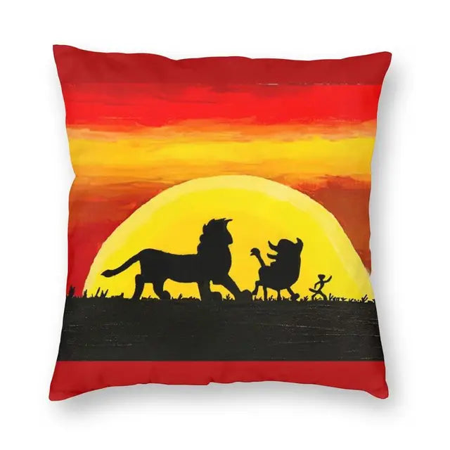 The Lion King Simba And Mufasa Throw Pillow Covers Home Decor Neon Colors Hakuna Matata Cartoon Movie Cushion Cover Pillowcase