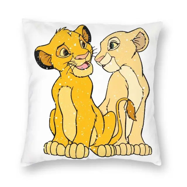 The Lion King Simba And Mufasa Throw Pillow Covers Home Decor Neon Colors Hakuna Matata Cartoon Movie Cushion Cover Pillowcase