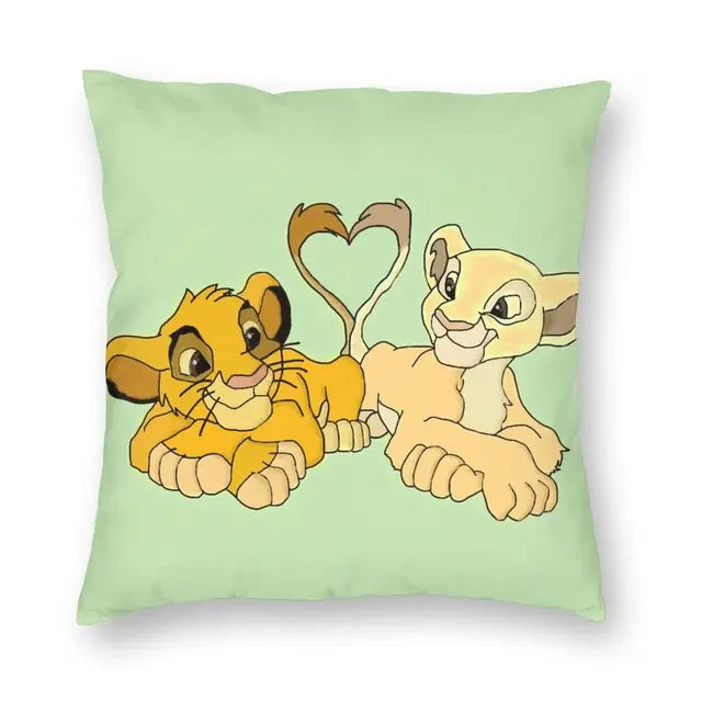 The Lion King Simba And Mufasa Throw Pillow Covers Home Decor Neon Colors Hakuna Matata Cartoon Movie Cushion Cover Pillowcase