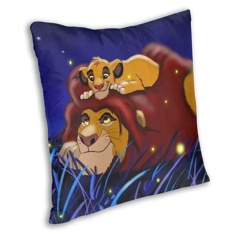 The Lion King Simba And Mufasa Throw Pillow Covers Home Decor Neon Colors Hakuna Matata Cartoon Movie Cushion Cover Pillowcase
