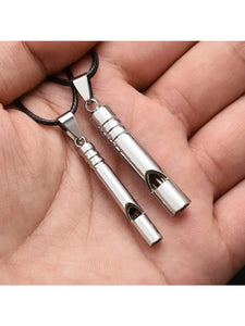 Titanium Emergency Whistle Loud Portable Keychain Necklace Whistle EDC Keyring for Emergency Survival Outdoor Hiking Camping