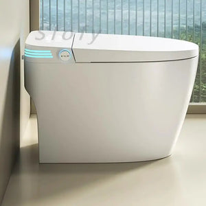 Toilet Smart Toilet Auto Lid Closing Heated Toilet Seat Lid Modern Tankless Toilet Remote Control Night Light White For Bathroom