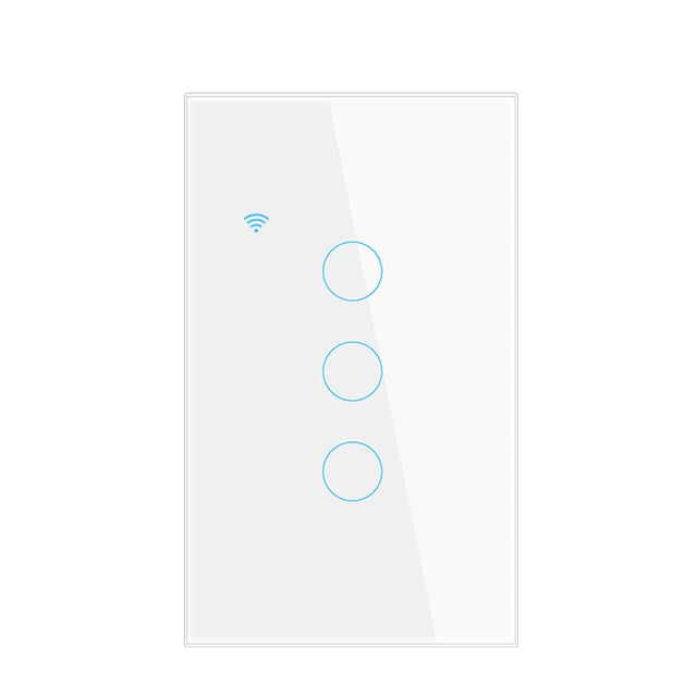 Tuya WiFi US Smart Light Switch Neutral wire/No Neutral wire Required 120 Type Wall Touch Switch Work with Alexa, Google Home