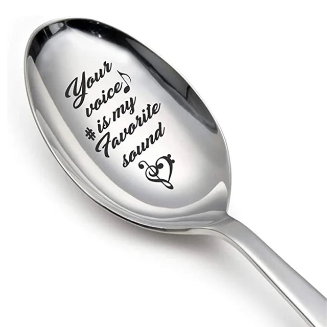 Valentines Day Gift Stainless Steel Milk Coffee Spoons Love Letter Wedding Souvenirs Anniversary Gift for Girlfriend Boyfriend