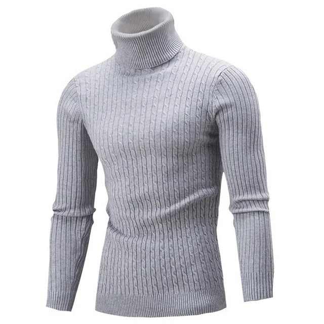 Winter Men's High Quality Turtleneck Sweater Thicken Sweater Casual Pullover