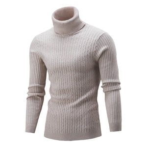 Winter Men's High Quality Turtleneck Sweater Thicken Sweater Casual Pullover