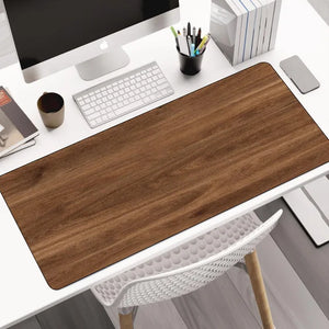 Wood Grain Large Mouse Pad with Non-slip Rubber Base, Stitched Edges, Computer Keyboard Desk Pad, Desk Decoration 40x90cm