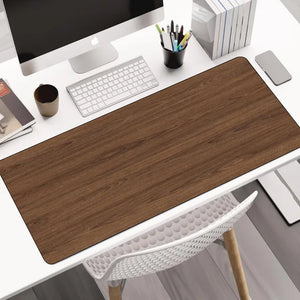 Wood Grain Large Mouse Pad with Non-slip Rubber Base, Stitched Edges, Computer Keyboard Desk Pad, Desk Decoration 40x90cm