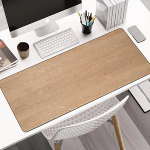 Wood Grain Large Mouse Pad with Non-slip Rubber Base, Stitched Edges, Computer Keyboard Desk Pad, Desk Decoration 40x90cm