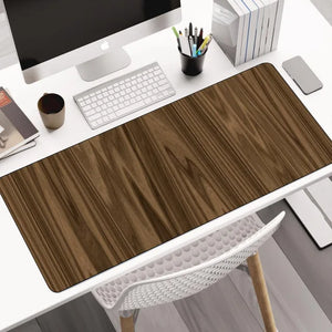 Wood Grain Large Mouse Pad with Non-slip Rubber Base, Stitched Edges, Computer Keyboard Desk Pad, Desk Decoration 40x90cm