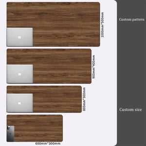 Wood Grain Large Mouse Pad with Non-slip Rubber Base, Stitched Edges, Computer Keyboard Desk Pad, Desk Decoration 40x90cm