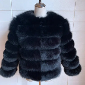 natural fur jacket  Real Fur Coat Winter Jacket Women Natural Fox Fur Luxury Fashion 50cm Short Jacket Wholesale Hot 2022