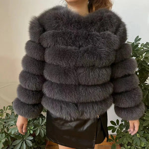 natural fur jacket  Real Fur Coat Winter Jacket Women Natural Fox Fur Luxury Fashion 50cm Short Jacket Wholesale Hot 2022