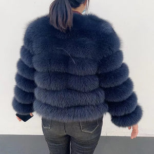 natural fur jacket  Real Fur Coat Winter Jacket Women Natural Fox Fur Luxury Fashion 50cm Short Jacket Wholesale Hot 2022