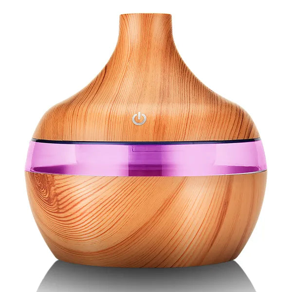 saengQ Electric Aroma Diffuser Air Humidifier Essential Aroma Oil Diffuser Ultrasonic Wood Grain Humidifier USB Mini Mist Maker